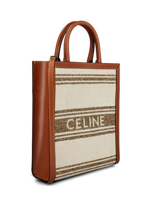 Striped Raffia Tote Handbag by Celine for Women - SS23 Collection