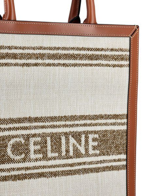 Striped Raffia Tote Handbag by Celine for Women - SS23 Collection