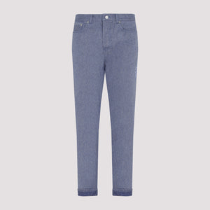 DIOR HOMME Slim Fit Blue Cotton Jeans for Men from FW22 Collection