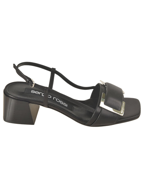 Sergio Rossi Stylish Black Mini Sandals for Women