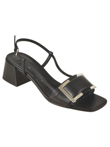 Sergio Rossi Stylish Black Mini Sandals for Women