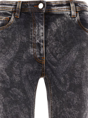 Grey Skinny Paisley Jeans for Women - FW23