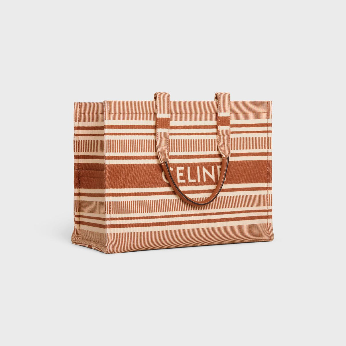 CELINE Large Striped Textile Thais Basket Bag for Women - Multicolor