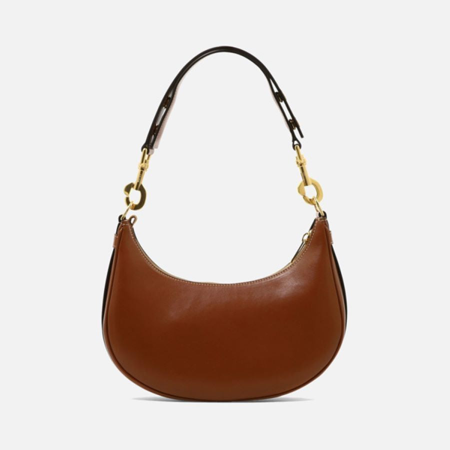 Beige Medium Ava Handbag - حقيبة كتف وعابية نسائية لمجموعة SS23