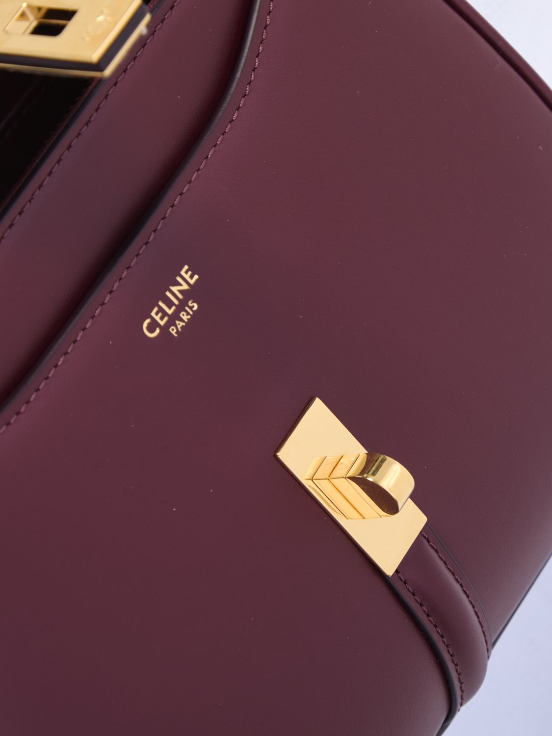 CELINE Mini Handbag with Gold-Tone Detailing