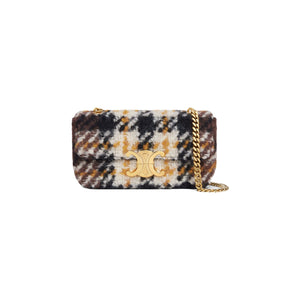 Triomphe Shoulder Handbag for Women in Bold Yellow/Brown FW22