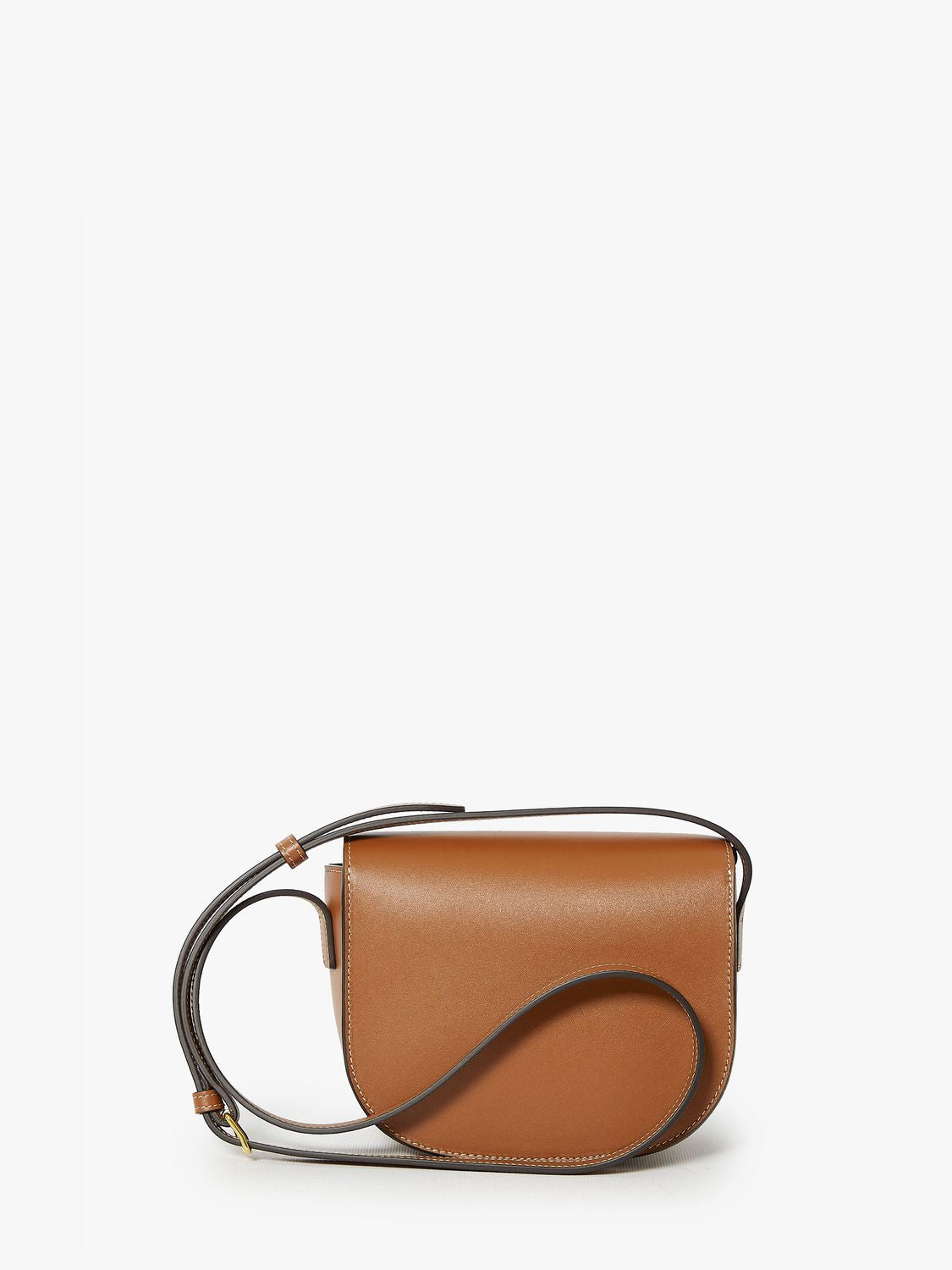 CELINE Triomphe Mini Crossbody Handbag in Light Brown - 7.3x5.9x2.8 inches