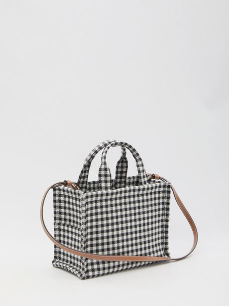 CELINE Mini Basket Handbag with Calfskin Accent