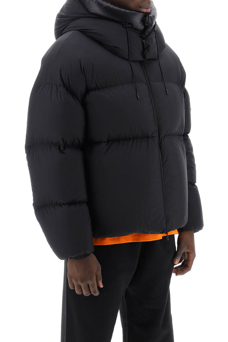 MONCLER X ROC NATION BY JAY Z Men's Black Down Jacket with Detachable Hood and Logo Patch