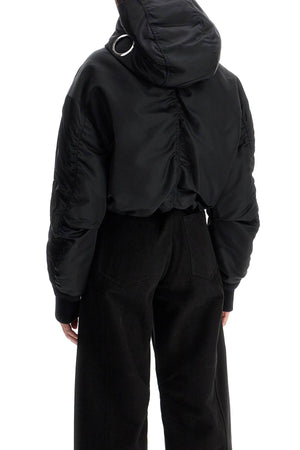 MONCLER Oversized Cropped Jacket with Detachable Hood