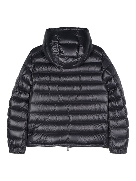 MONCLER Midnight Blue Quilted Down Jacket with Hood
