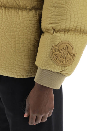 Men's Crocodile Embossed Nylon Bomber Jacket