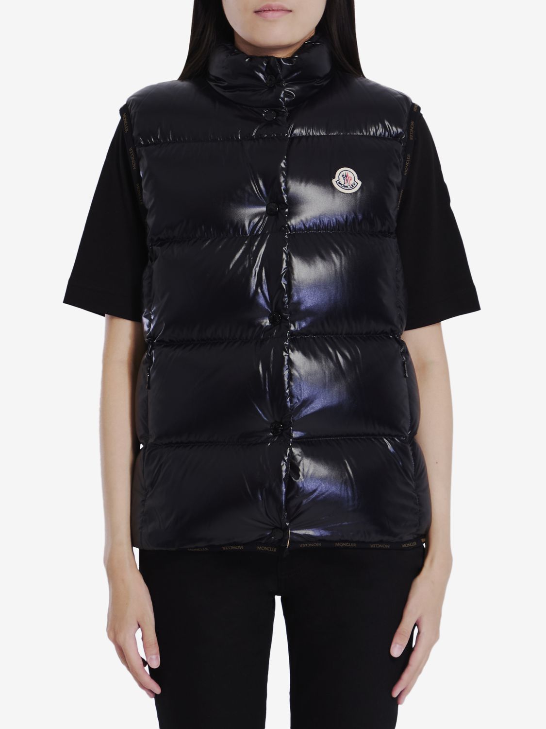 MONCLER Elegant Black Down Vest