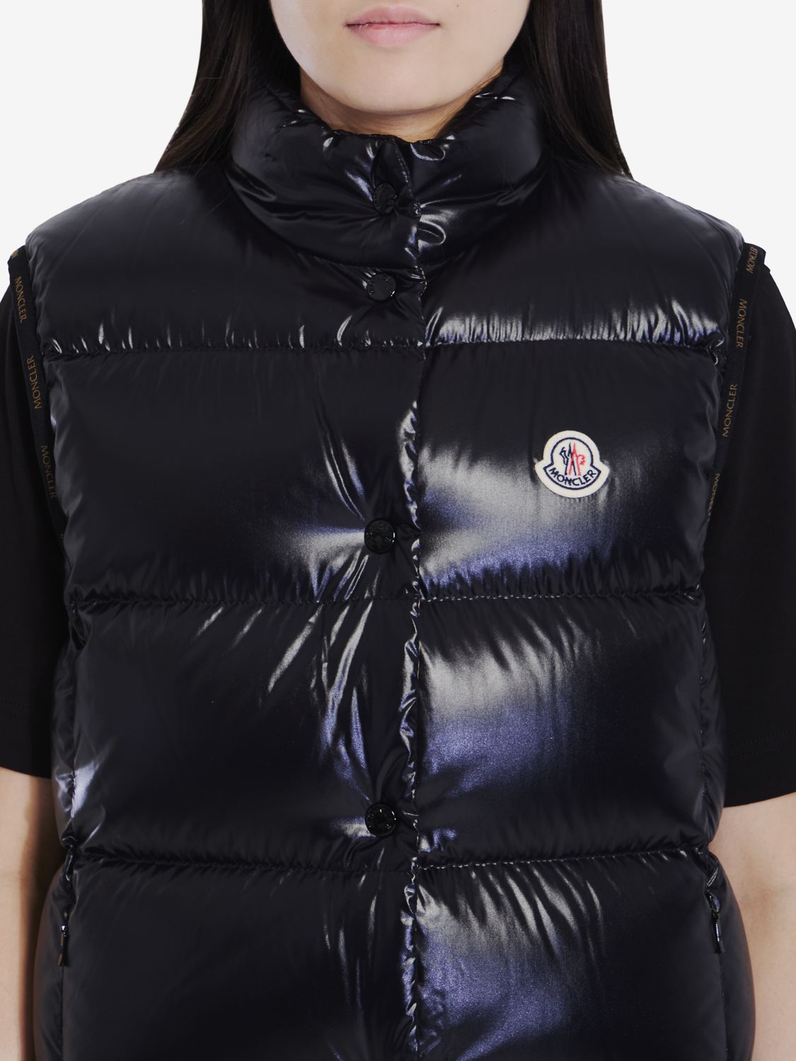 MONCLER Elegant Black Down Vest