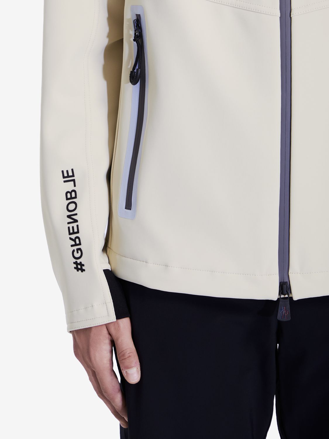 MONCLER GRENOBLE Sandstone Tech Hooded Jacket with RECCO - Men's