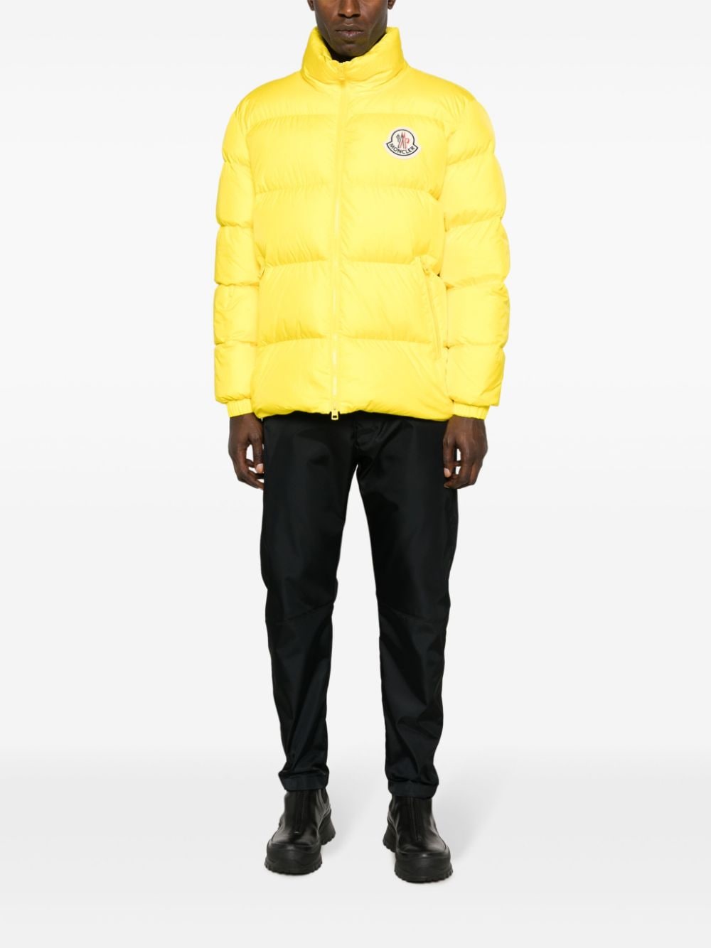 Men's Boudin-Quilted Yellow Down Jacket for FW23