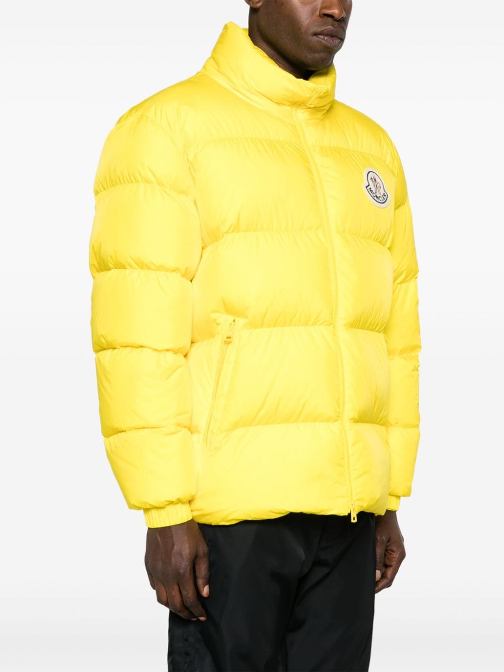 Men's Boudin-Quilted Yellow Down Jacket for FW23