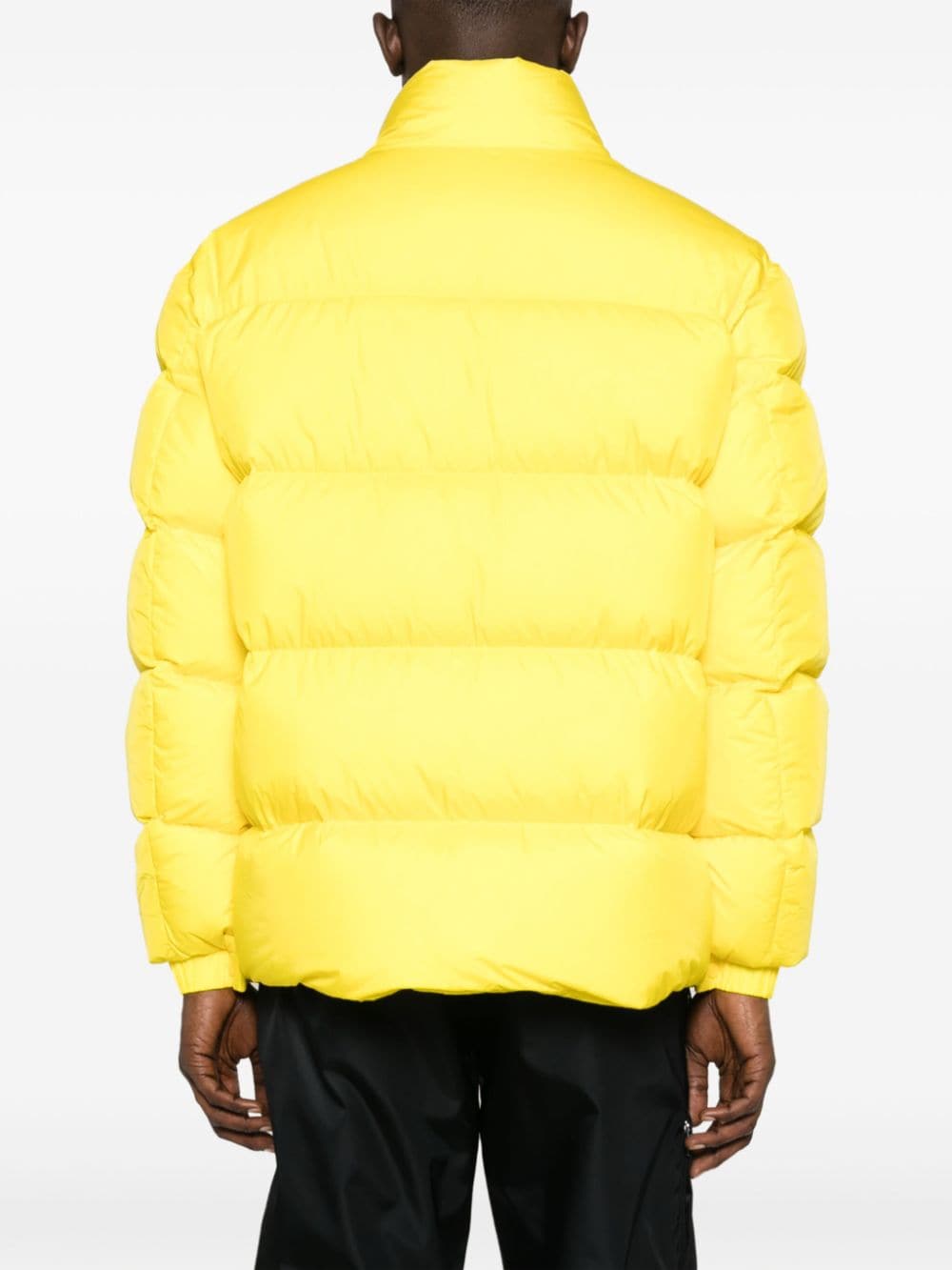 MONCLER Men's Boudin-Quilted Yellow Down Jacket for FW23