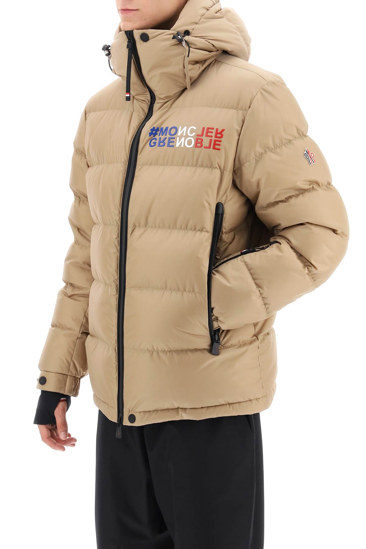 Men's Beige Short Down Jacket - Fall/Winter 2024 Collection