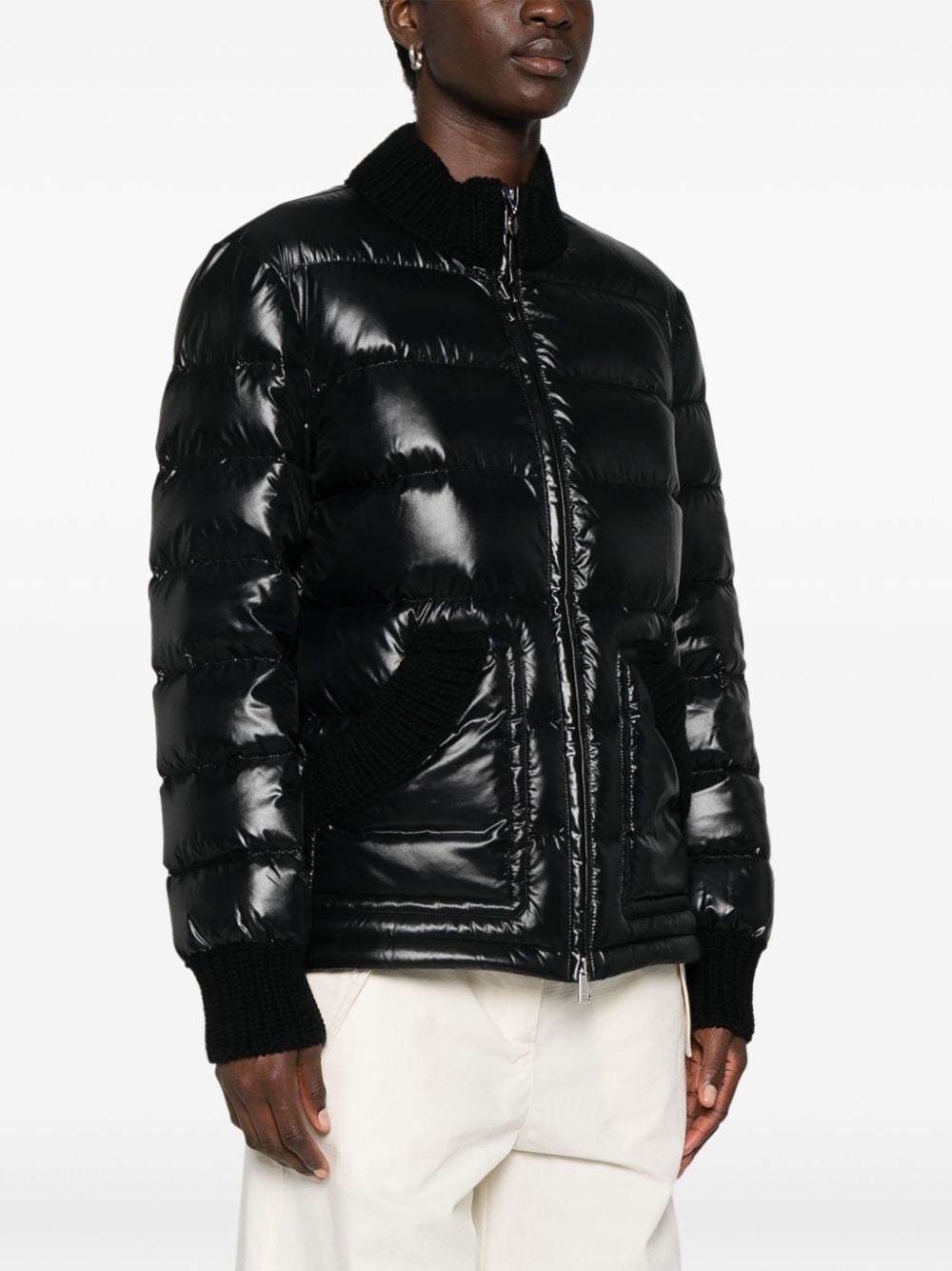 MONCLER Elegant Short Down Jacket in Black