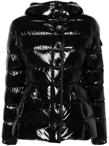 MONCLER Elegant Black Padded Hooded Jacket