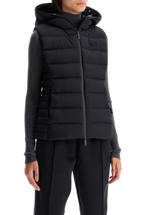 MONCLER Fitted Quilted Vest with Hood - Size 0