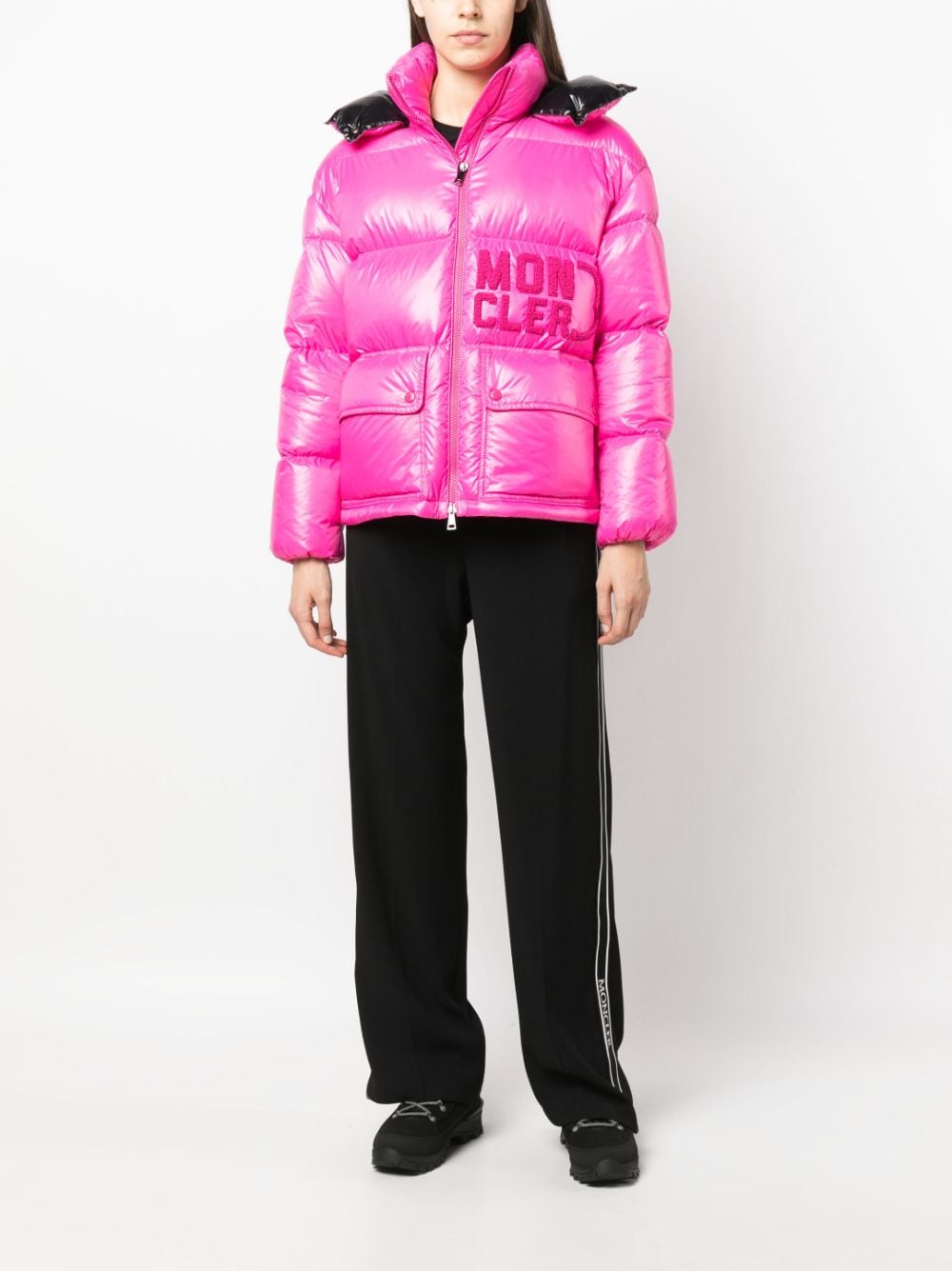 Fuchsia Down Puffer Jacket for Women - FW23 Collection