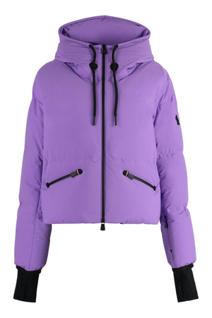 MONCLER GRENOBLE Purple Short Down Jacket for Women - Size Guide Included