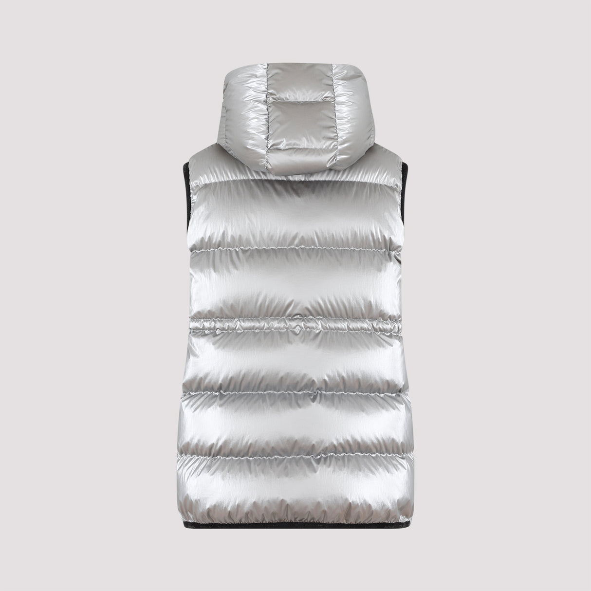 MONCLER Gray Goose Down Bodywarmer Jacket for Women