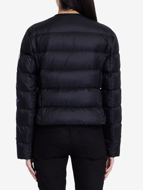 MONCLER Chic Short Down Jacket with Gros-Grain Detail
