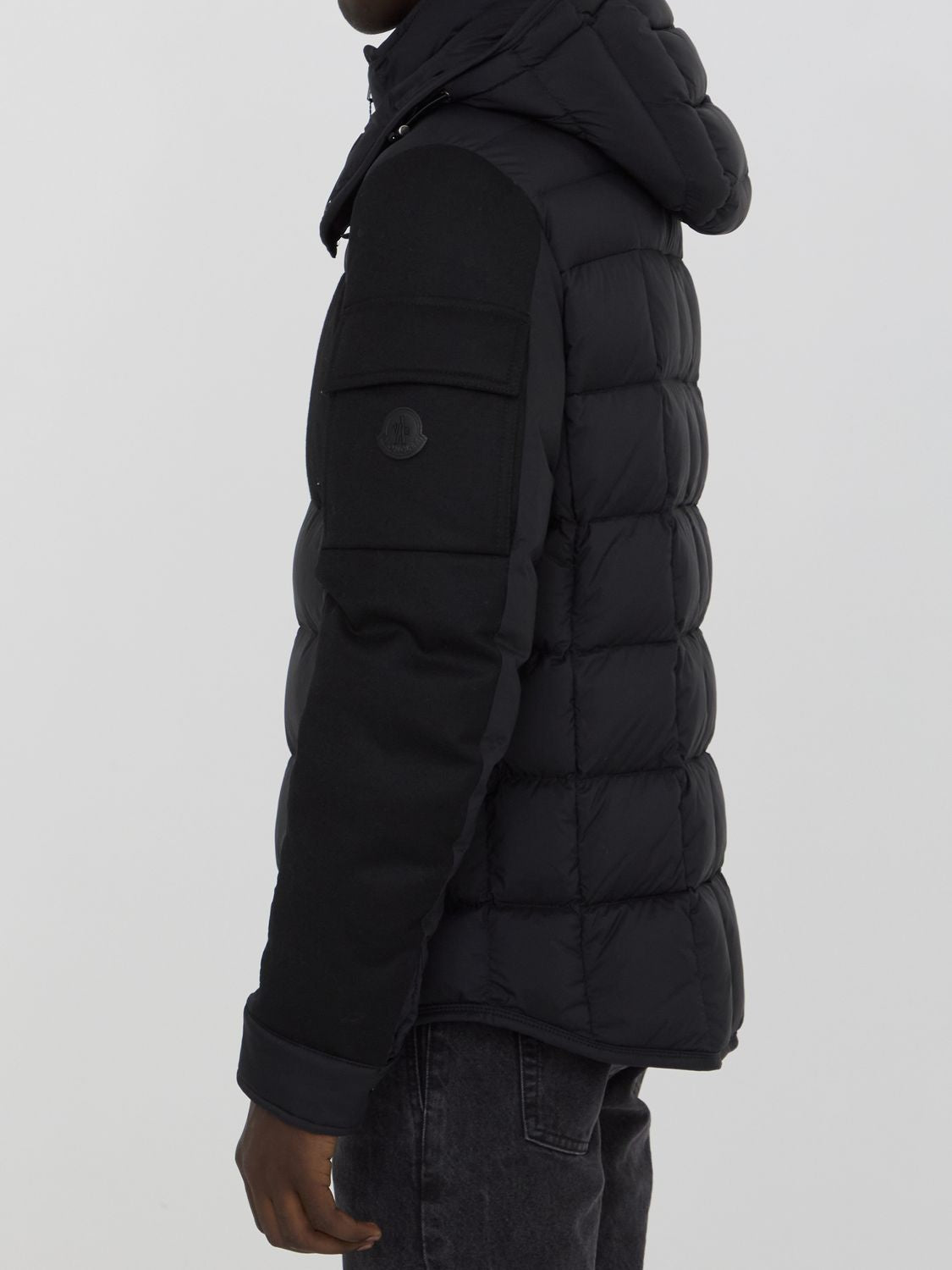 MONCLER Men's Short Down Jacket with Detachable Hood