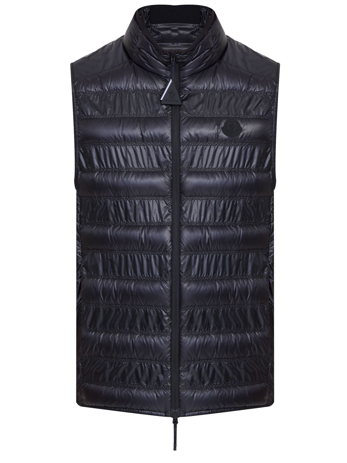 MONCLER Men's Gray Goose Down Vest for the SS24 Season