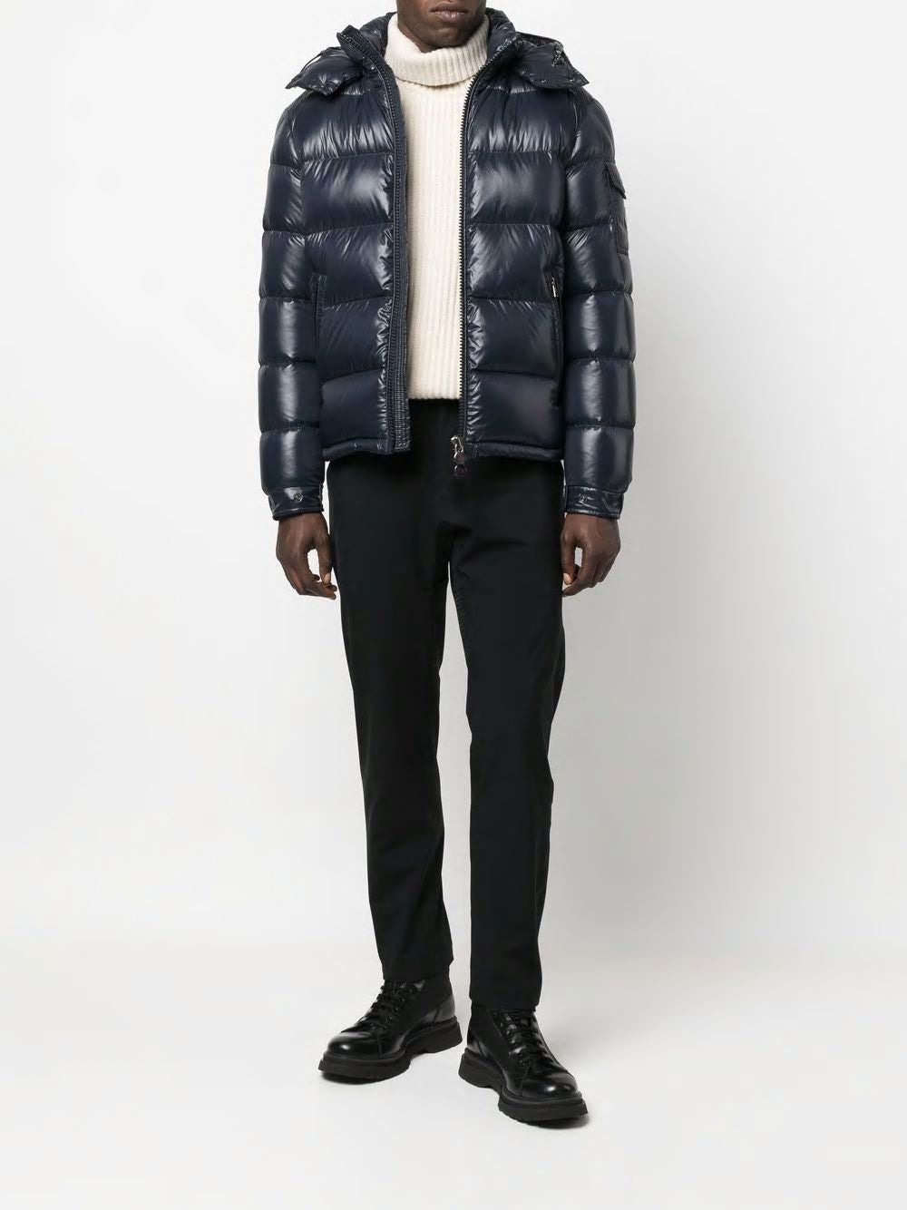 MONCLER Padded Zip-Up Hooded Jacket for Men