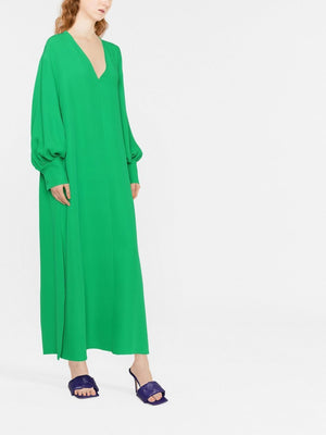 Pure Green Silk Dress - FW22 Collection