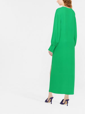 Pure Green Silk Dress - FW22 Collection