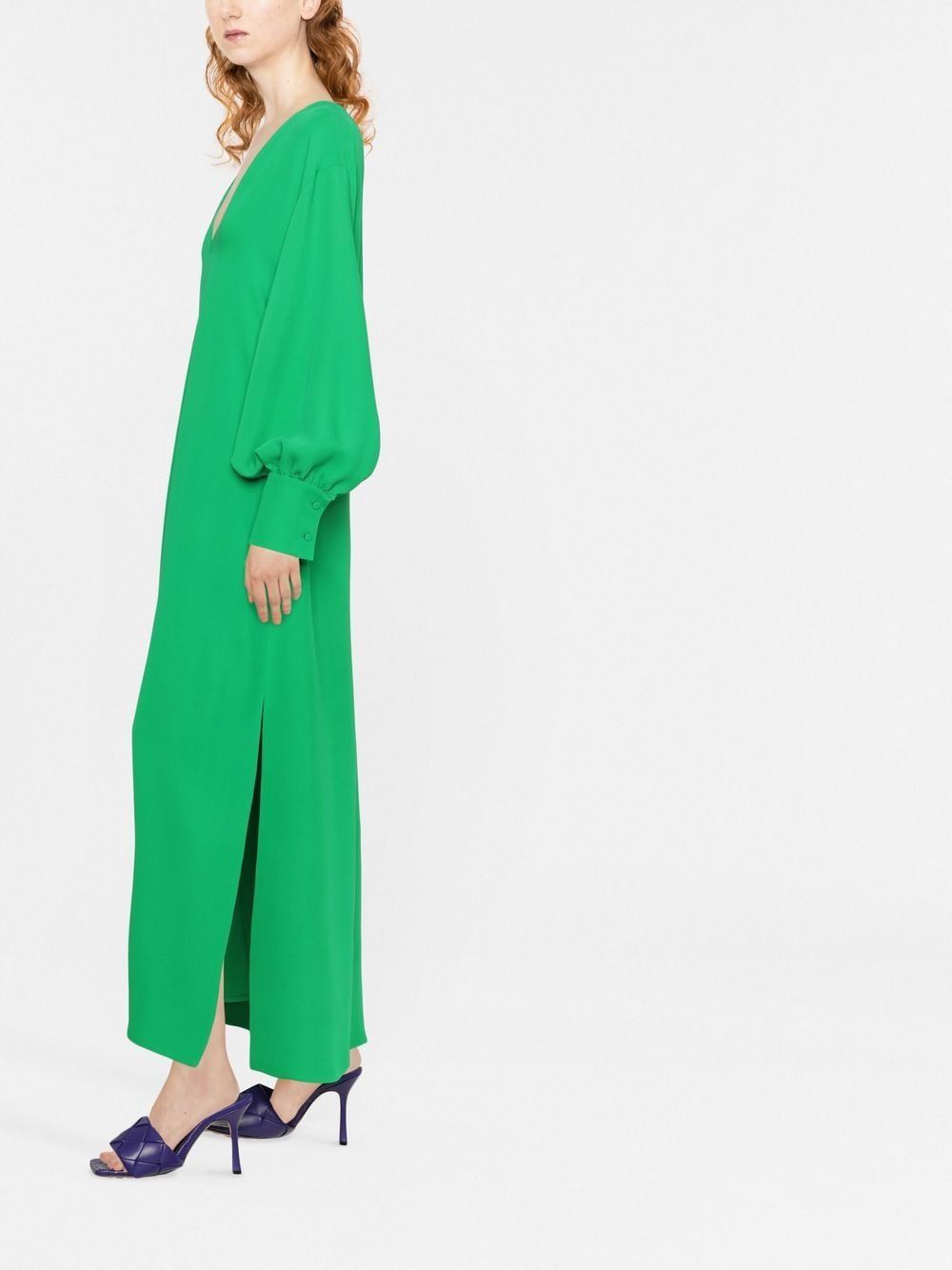 Pure Green Silk Dress - FW22 Collection