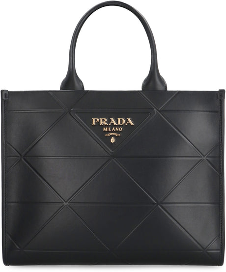 PRADA Quilted Leather Handbag with Keyring Charm – 35cm x 27cm