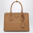 PRADA Medium Beige Saffiano Leather Handbag