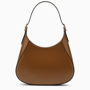 PRADA Mini Elegant Brown Leather Shoulder Handbag