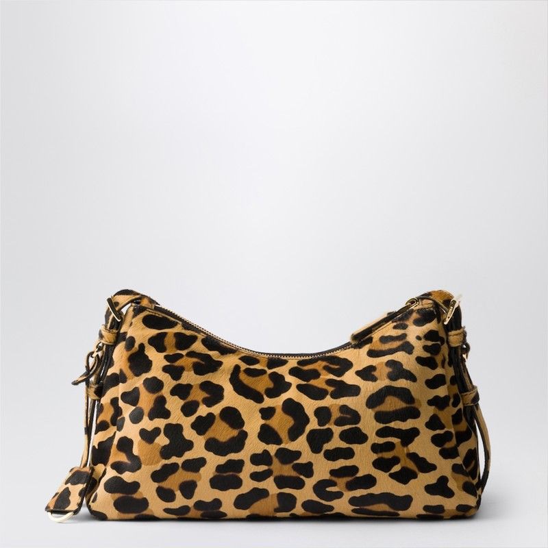 PRADA Medium Leopard Print Pony Hair Shoulder Bag