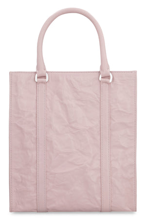 PRADA Pink Wrinkled Leather Tote Handbag for Women