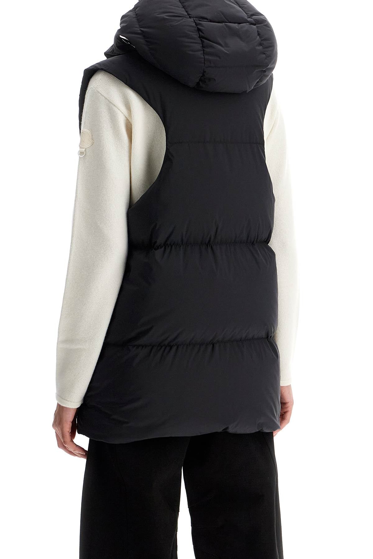 MONCLER Quilted Vest with Detachable Hood - Women’s Size 0