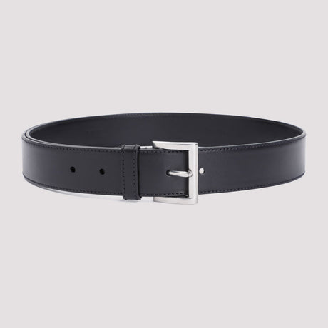 PRADA Sleek Black Leather Belt for Women