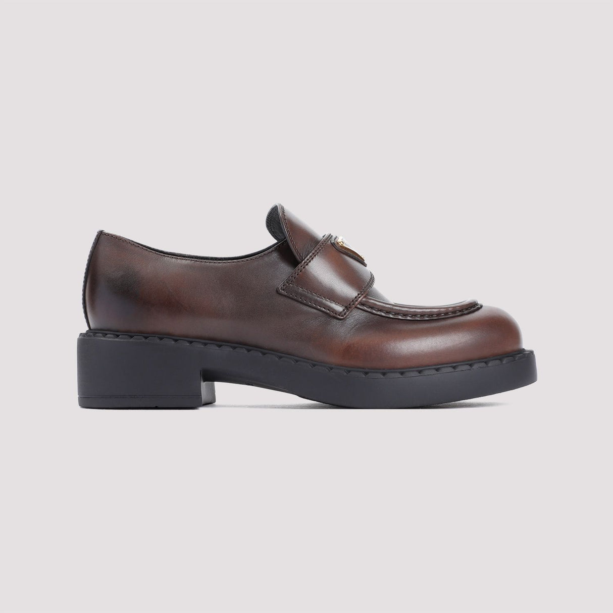 PRADA Elegant Calfskin Leather Loafers