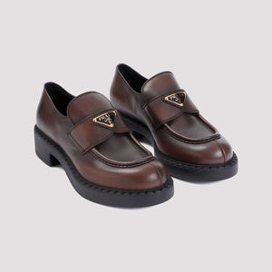 PRADA Elegant Calfskin Leather Loafers