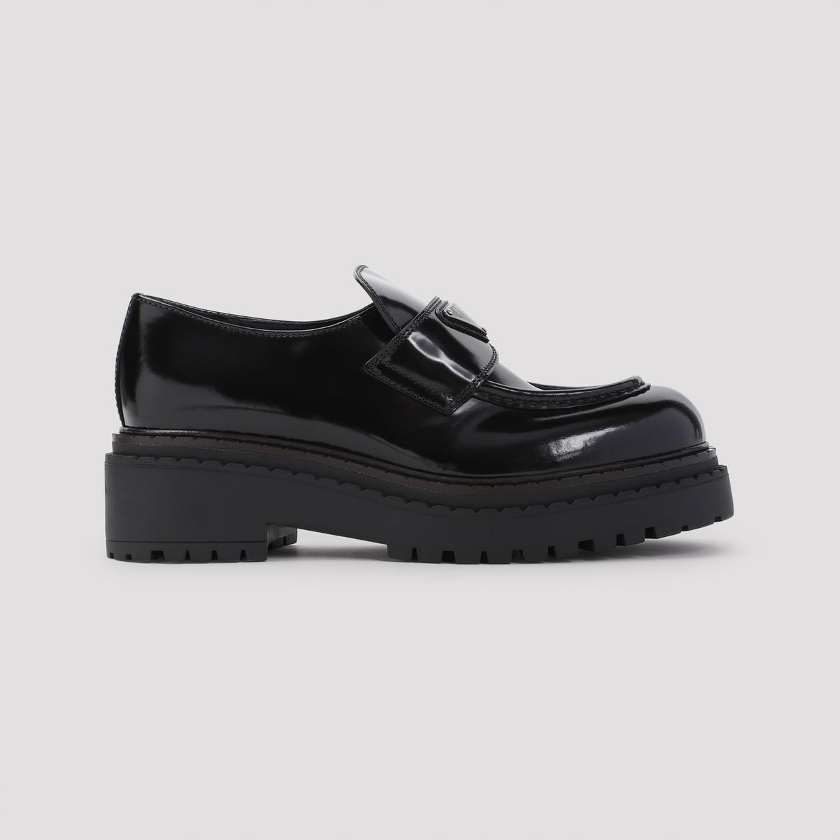 PRADA Elegant Black Leather Loafers