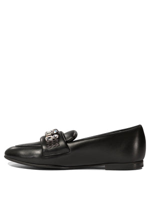 CASADEI Elegant Slip-On Loafers with Crystal Embellishments