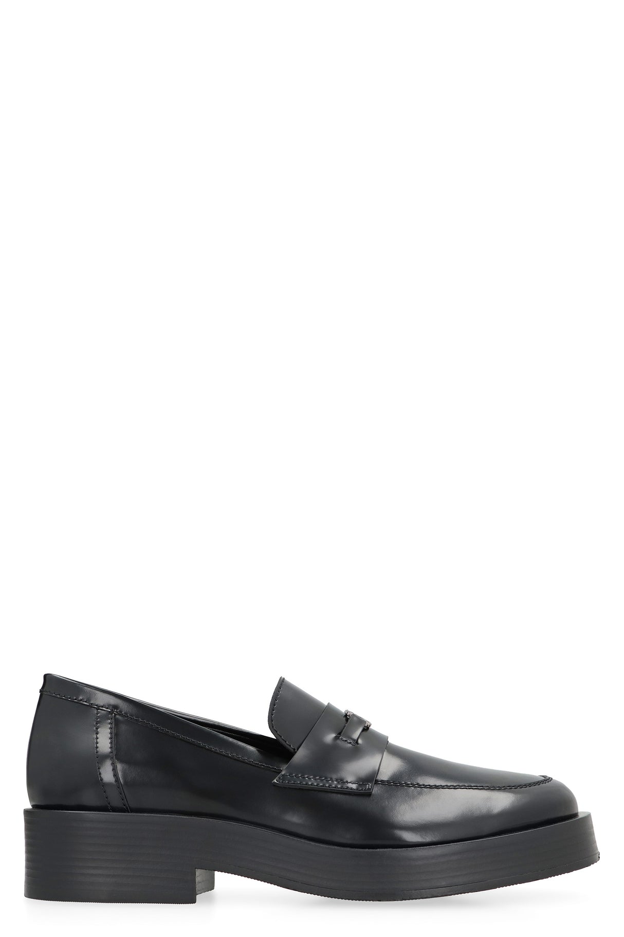 CASADEI Faux Leather Round Toe Loafers for Women