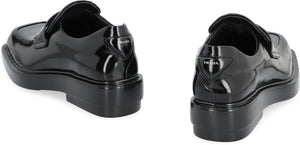 PRADA Men's Black Leather Loafers for SS24 Collection