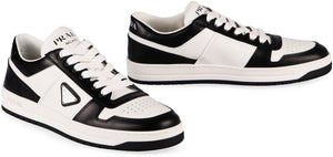 PRADA Downtown Chic Leather Low-Top Sneakers